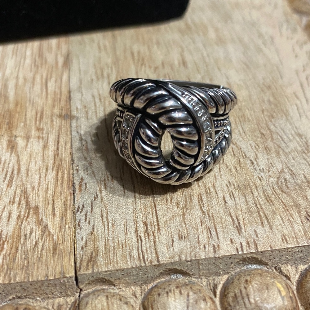 Premier Designs Silver Braided Ring - image 1